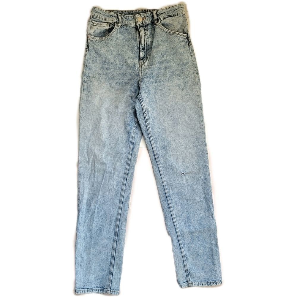 Girls youth Junior high rise jeans acid wash strai